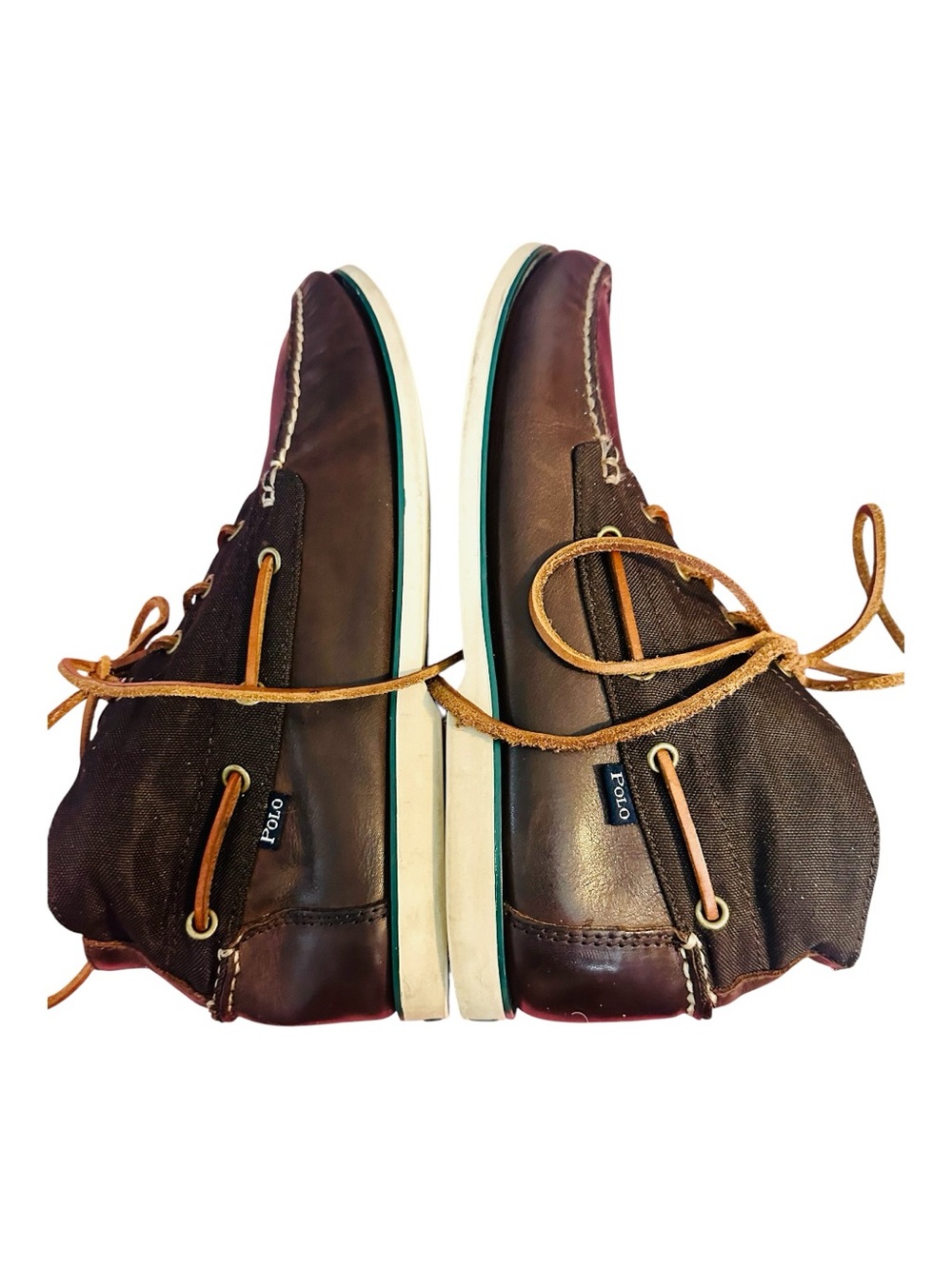 Polo Ralph Lauren Brawley Chukka Boots Shoes Mens.Size 12 Brown Leather Casual